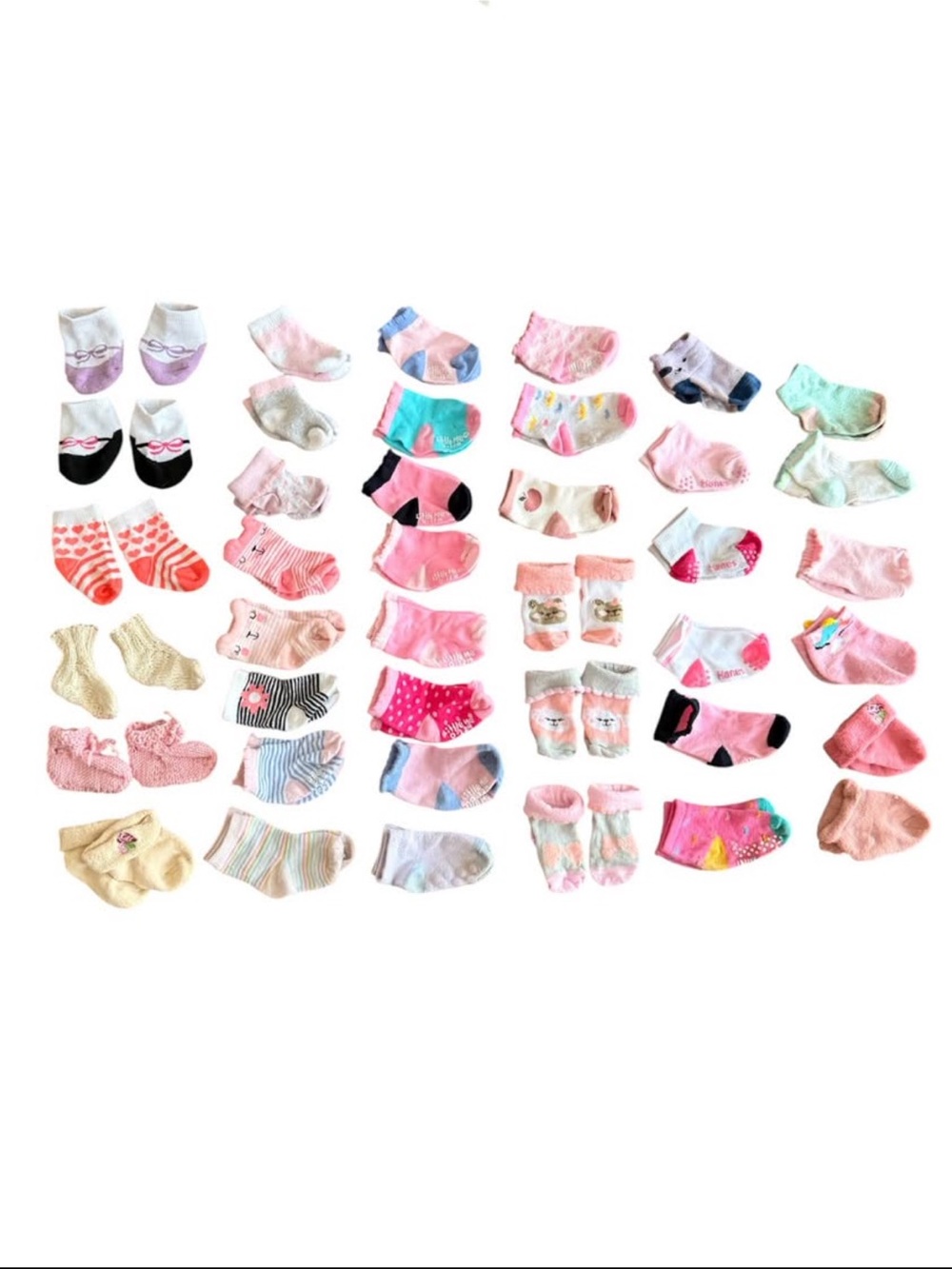 Assorted Baby Girls Socks Bundle – 40 Pairs (0–12 & 12–24 Months)